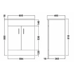 Nuie Eden Gloss White 600mm Basin 2 Bathroom Furniture Solution Pack -Household Goods Shop nuie eden gloss white 600mm basin 2 bathroom furniture solution pack p31279 155278 image