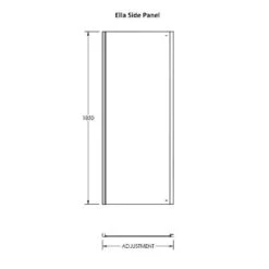 Nuie Ella 700mm Chrome Shower Enclosure Side Panel -Household Goods Shop nuie ella 700mm chrome shower enclosure side panel p29304 144248 image