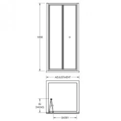 Nuie Ella Bi-Fold Shower Door 760mm - ERBD76 -Household Goods Shop nuie ella bi fold shower door 760mm erbd76 p29288 201709 image