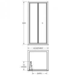 Nuie Ella Bi-Fold Shower Door 800mm - ERBD80 -Household Goods Shop nuie ella bi fold shower door 800mm erbd80 p29289 201685 image