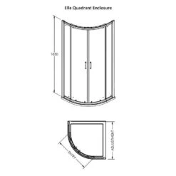 Nuie Ella Chrome Quadrant Shower Enclosure 800x800mm -Household Goods Shop nuie ella chrome quadrant shower enclosure 800x800mm p29301 144235 image