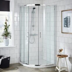 Nuie Ella Chrome Quadrant Shower Enclosure 800x800mm