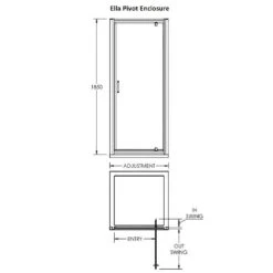 Nuie Ella Pivot Shower Door 700mm - ERPD70 11 Nuie Ella Pivot Shower Door 700mm - ERPD70 -Household Goods Shop nuie ella pivot shower door 700mm erpd70 p29294 144199 image