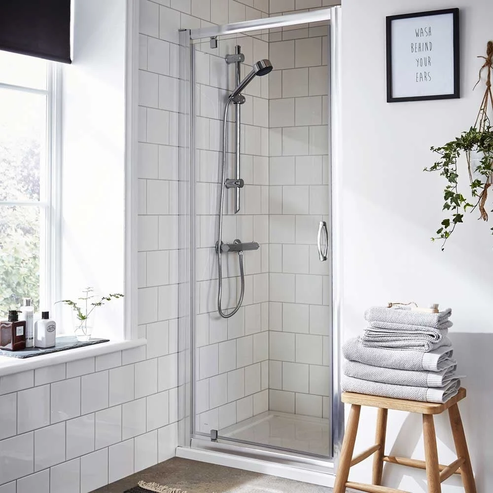 Nuie Ella Pivot Shower Door 800mm - ERPD80 1 Nuie Ella Pivot Shower Door 800mm - ERPD80