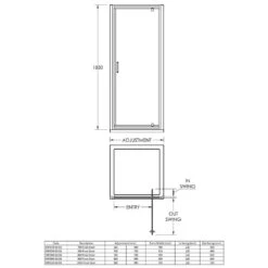 Nuie Ella Pivot Shower Door With Handle 700mm - ERPD70H5 -Household Goods Shop nuie ella pivot shower door with handle 700mm erpd70h5 p50610 234355 image