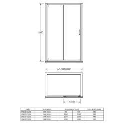 Nuie Ella Sliding Shower Door With Handle 1200mm - ERSL12H5 -Household Goods Shop nuie ella sliding shower door with handle 1200mm ersl12h5 p50619 234382 image