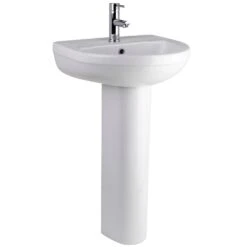 Nuie Harmony 500x416 1th White Basin & Full Pedestal CHM002
