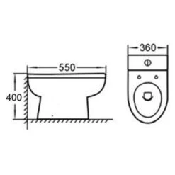 Nuie Ivo White Back To Wall Toilet Pan & Soft Close Seat -Household Goods Shop nuie ivo white back to wall toilet pan soft close seat p30949 150284 image