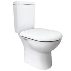 Nuie Knedlington White Compact Close Coupled Toilet Pan, Cistern & Soft Close Seat -Household Goods Shop nuie knedlington white compact close coupled toilet pan cistern soft close seat p30999 150478 image