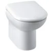 Nuie Lawton White Back To Wall Toilet Pan & Soft Close Seat