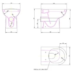 Nuie Lawton White Back To Wall Toilet Pan & Soft Close Seat -Household Goods Shop nuie lawton white back to wall toilet pan soft close seat p30945 150261 image