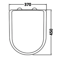 Nuie Luxury White D Shaped Soft Close Toilet Seat - NTS004 -Household Goods Shop nuie luxury white d shaped soft close toilet seat nts004 p4270 142152 image