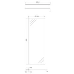 Nuie Matt Black Wetroom Shower Screen With Support Bar 700mm - WRSCBP070 7 Nuie Matt Black Wetroom Shower Screen With Support Bar 700mm - WRSCBP070 -Household Goods Shop nuie matt black wetroom shower screen with support bar 700mm wrscbp070 p40937 301048 image