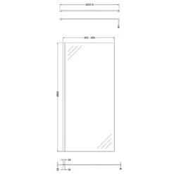 Nuie Matt Black Wetroom Shower Screen With Support Bar 900mm - WRSCBP090 -Household Goods Shop nuie matt black wetroom shower screen with support bar 900mm wrscbp090 p40940 301060 image