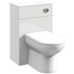 Nuie Mayford Gloss White 500x330mm Back To Wall Unit, Cistern, Pan & Seat