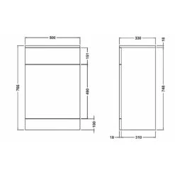 Nuie Mayford Gloss White 500x330mm Back To Wall Unit, Cistern, Pan & Seat -Household Goods Shop nuie mayford gloss white 500x330mm back to wall unit cistern pan seat p31243 154595 image