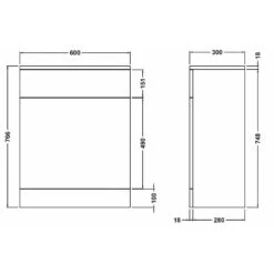 Nuie Mayford Gloss White 600x300mm Back To Wall Unit, Cistern, Pan & Seat -Household Goods Shop nuie mayford gloss white 600x300mm back to wall unit cistern pan seat p31244 154603 image