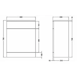 Nuie Mayford Gloss White 600x330mm Back To Wall Unit, Cistern, Pan & Seat -Household Goods Shop nuie mayford gloss white 600x330mm back to wall unit cistern pan seat p31245 154611 image