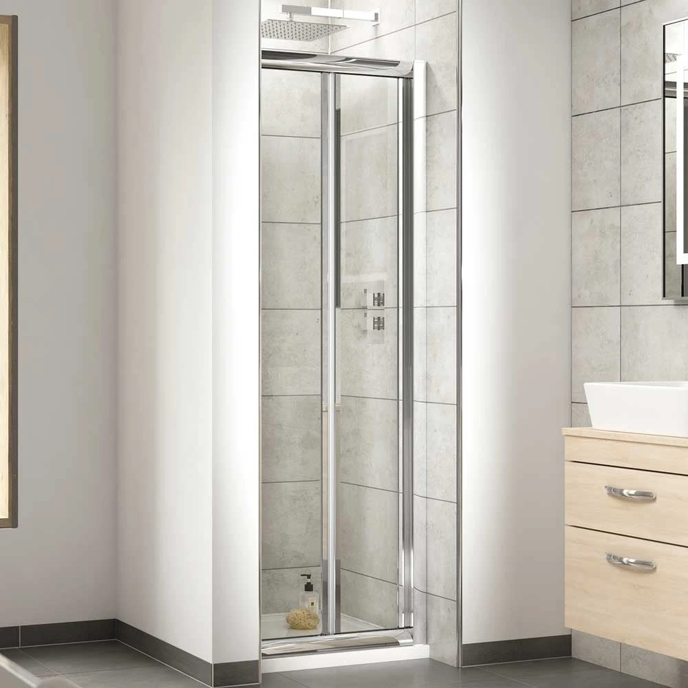 Nuie Pacific Bi-Fold Shower Door 1000mm - AQBD10 1 Nuie Pacific Bi-Fold Shower Door 1000mm - AQBD10