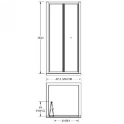 Nuie Pacific Bi-Fold Shower Door 900mm - AQBD9 -Household Goods Shop nuie pacific bi fold shower door 900mm aqbd9 p9416 201677 image