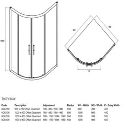 Nuie Pacific Chrome Offset Quadrant Shower Enclosure 1200x800mm -Household Goods Shop nuie pacific chrome offset quadrant shower enclosure 1200x800mm p29965 146293 image