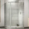 Nuie Pacific Chrome Offset Quadrant Shower Enclosure 1200x800mm