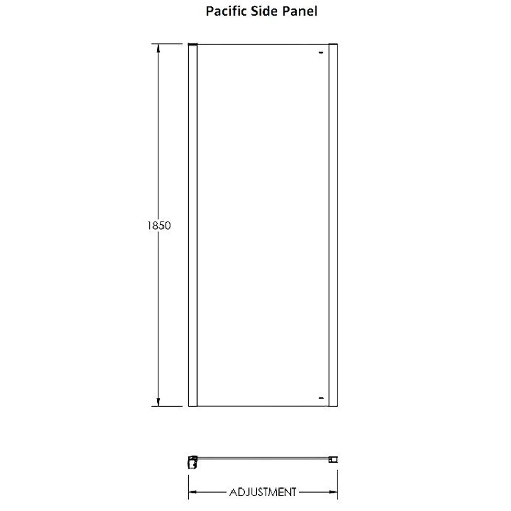 Nuie Pacific Chrome Pivot Door Shower Enclosure 800x1000x6mm 5 Nuie Pacific Chrome Pivot Door Shower Enclosure 800x1000x6mm - Image 5
