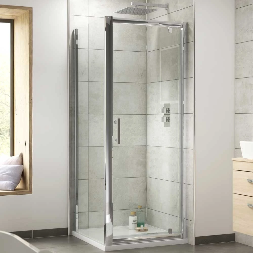 Nuie Pacific Chrome Pivot Door Shower Enclosure 800x1000x6mm 1 Nuie Pacific Chrome Pivot Door Shower Enclosure 800x1000x6mm