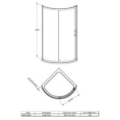 Nuie Pacific Chrome Single Entry Quadrant Shower Enclosure 860x860mm -Household Goods Shop nuie pacific chrome single entry quadrant shower enclosure 860x860mm p50561 234292 image