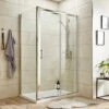 Nuie Pacific Chrome Sliding Door Shower Enclosure 1200x760x6mm