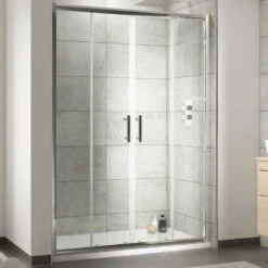 Nuie Pacific Double Sliding Shower Door 1700mm - AQSLD17