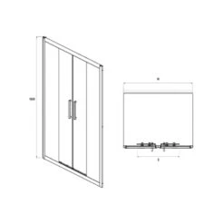 Nuie Pacific Double Sliding Shower Door 1700mm - AQSLD17 -Household Goods Shop nuie pacific double sliding shower door 1700mm aqsld17 p4245 17334 image