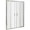 Nuie Pacific Double Sliding Shower Door With Handle 1400mm - AQSLD14H3