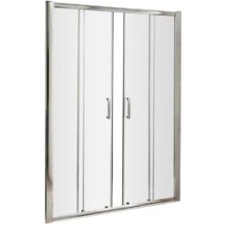 Nuie Pacific Double Sliding Shower Door With Handle 1400mm - AQSLD14H3