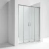 Nuie Pacific Double Sliding Shower Door With Handle 1600mm - AQSLD16H3