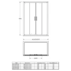 Nuie Pacific Double Sliding Shower Door With Handle 1600mm - AQSLD16H3 -Household Goods Shop nuie pacific double sliding shower door with handle 1600mm aqsld16h3 p50606 234301 image