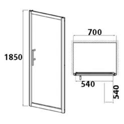 Nuie Pacific Hinged Shower Door 700mm - AQHD70 -Household Goods Shop nuie pacific hinged shower door 700mm aqhd70 p4243 17330 image