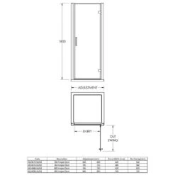 Nuie Pacific Hinged Shower Door With Handle 800mm - AQHD80H3 5 Nuie Pacific Hinged Shower Door With Handle 800mm - AQHD80H3 -Household Goods Shop nuie pacific hinged shower door with handle 800mm aqhd80h3 p50596 234286 image