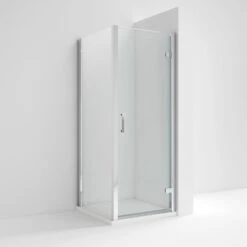 Nuie Pacific Hinged Shower Door With Handle 900mm - AQHD90H3