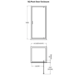 Nuie Pacific Matt Black Profile Pivot Shower Door 800mm - SQPD80BP -Household Goods Shop nuie pacific matt black profile pivot shower door 800mm sqpd80bp p40928 201571 image