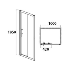 Nuie Pacific Sliding Shower Door 1000mm - AQSL10 -Household Goods Shop nuie pacific sliding shower door 1000mm aqsl10 p7061 12890 image