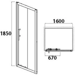 Nuie Pacific Sliding Shower Door 1600mm - AQSL16 -Household Goods Shop nuie pacific sliding shower door 1600mm aqsl16 p4459 17554 image
