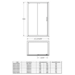 Nuie Pacific Sliding Shower Door With Handle 1000mm - AQSL10H3 5 Nuie Pacific Sliding Shower Door With Handle 1000mm - AQSL10H3 -Household Goods Shop nuie pacific sliding shower door with handle 1000mm aqsl10h3 p50598 232898 image