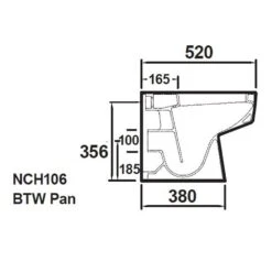 Nuie Parade Gloss White 550x200mm Back To Wall Unit, Cistern, Pan & Seat -Household Goods Shop nuie parade gloss white 550x200mm back to wall unit cistern pan seat p31247 154628 image