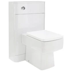 Nuie Parade Gloss White 550x200mm Back To Wall Unit, Cistern, Pan & Seat