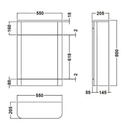 Nuie Parade Gloss White 550x200mm Back To Wall Unit, Cistern, Pan & Seat -Household Goods Shop nuie parade gloss white 550x200mm back to wall unit cistern pan seat p31247 155492 image