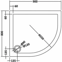 Nuie Pearlstone Offset Quad Low Profile Shower Tray RH 900x800mm - NTP104 -Household Goods Shop nuie pearlstone offset quad low profile shower tray rh 900x800mm ntp104 p9456 76811 image
