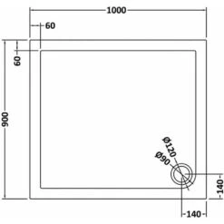 Nuie Pearlstone Rectangular Low Profile Shower Tray 1000x900mm - NTP014 -Household Goods Shop nuie pearlstone rectangular low profile shower tray 1000x900mm ntp014 p4319 76796 image