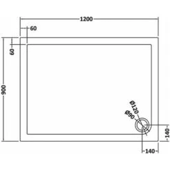 Nuie Pearlstone Rectangular Low Profile Shower Tray 1200x900mm - NTP024 -Household Goods Shop nuie pearlstone rectangular low profile shower tray 1200x900mm ntp024 p7091 76804 image