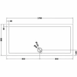 Nuie Pearlstone Rectangular Low Profile Shower Tray 1700x800mm - NTP063 -Household Goods Shop nuie pearlstone rectangular low profile shower tray 1700x800mm ntp063 p7092 12942 image